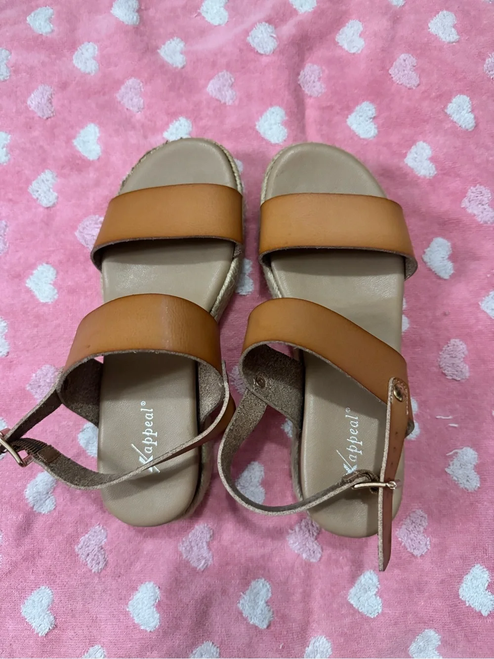 Tan Double-Strap Sandals